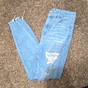 American Eagle light wash jeggings